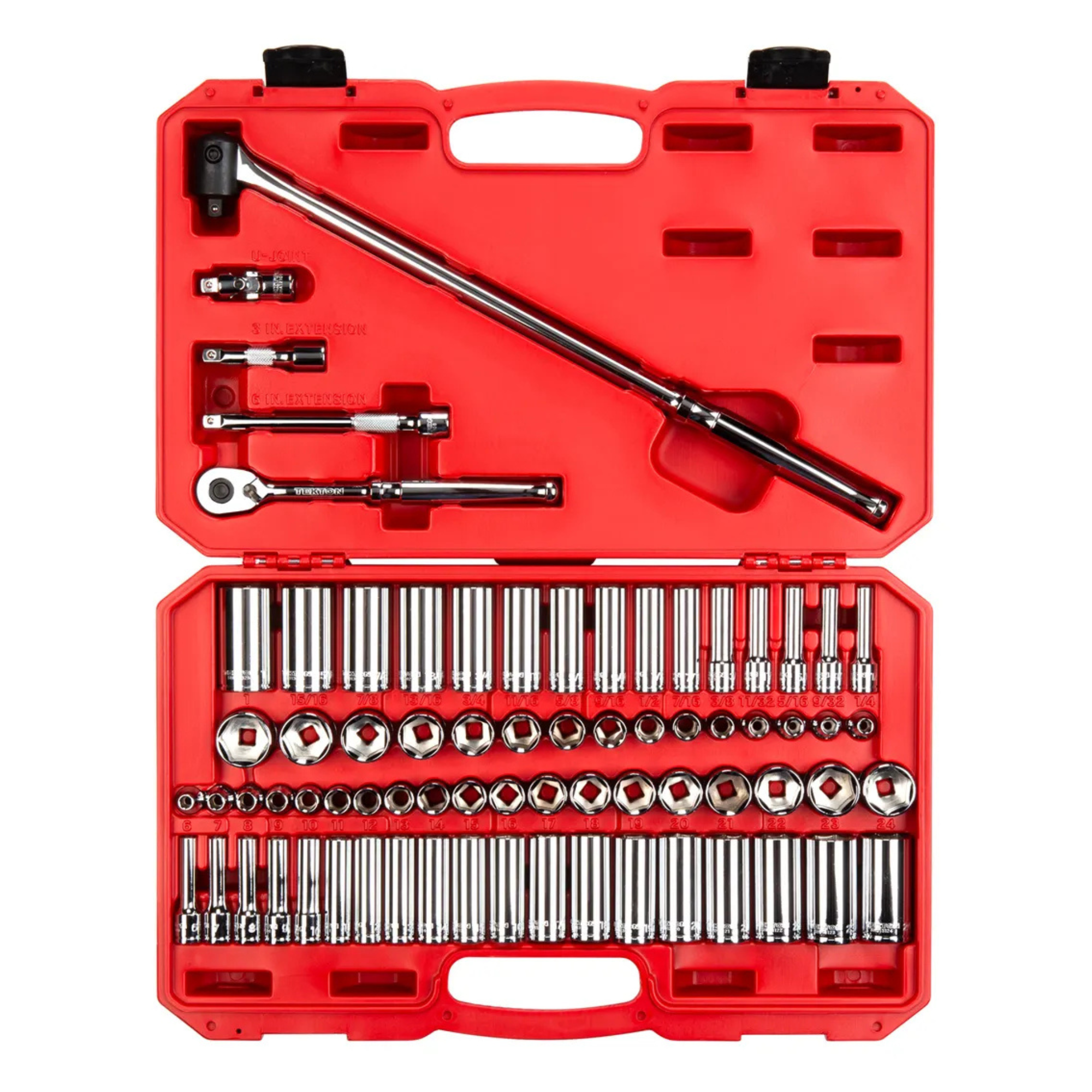 TEKTON 3/8 in. Drive 6-Point Socket and Ratchet Set (73-Piece) from GME Supply